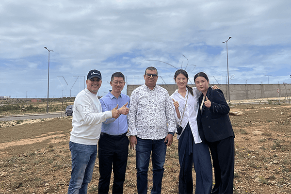 Inspection du site de l'usine de fabrication d'engrais phosphatés granulaires au Maroc