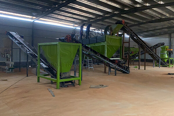 Ligne de production d'engrais organique en poudre 5TPH