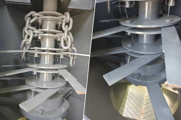 conception intérieure d'une machine à broyer la bouse de vache