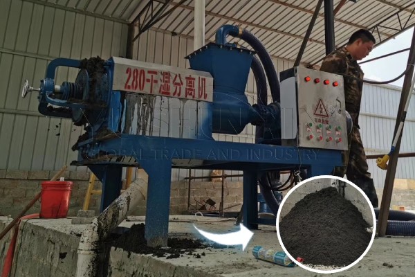 déshydrateur à vis pour le traitement du fumier à 70% d'humidité