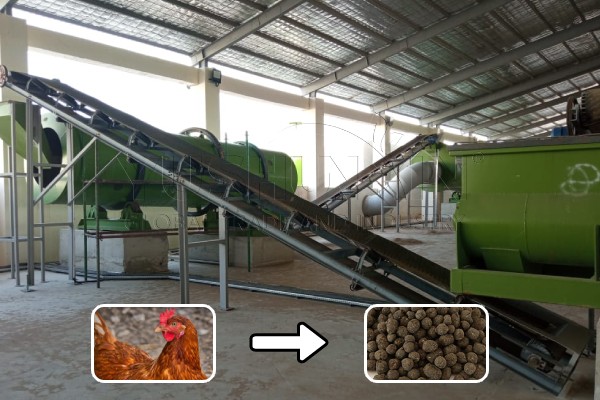exploitation d'une usine industrielle de granulation fumier poulet