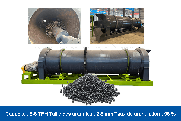 machine de granulation à tambour rotatif