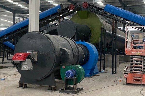 système de chauffage de l'air pour machine de séchage du fumier