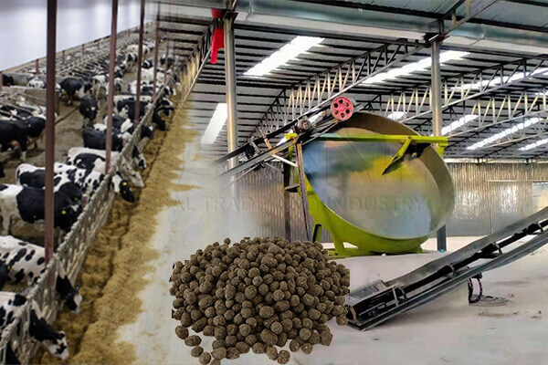 équipement de granulation à plateau de fumier de vache en plaques