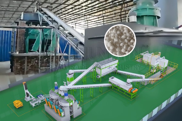 Ligne extrusion à rouleaux de 10 TPH pour la fabrication de granulés NPK