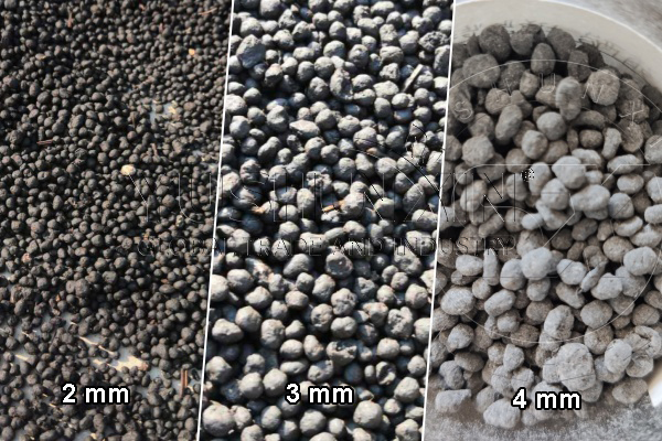 Production de granulés d'engrais organique de 2 tiene 5 milímetros