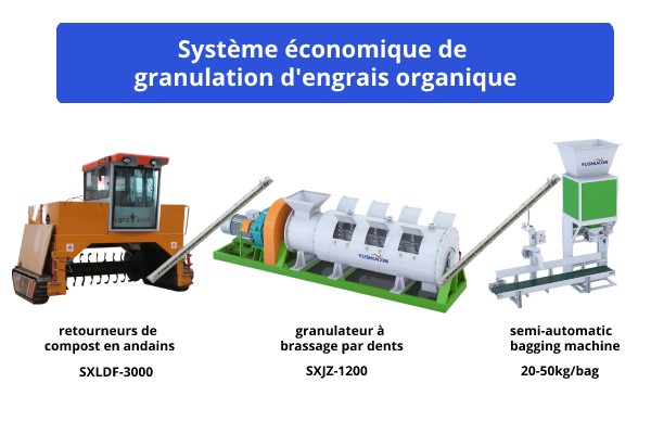 Système économique de granulation d'engrais organique